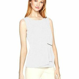 Sleeveless Blouse with Gathered Hardware